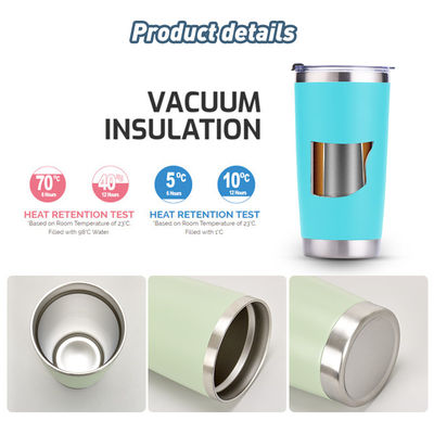 Viagem Ocasião 20oz Tubler de café isolado com aço inoxidável de parede dupla personalizado