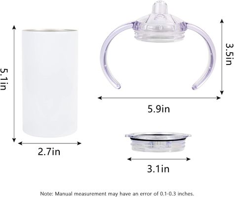 Sublimação Tubler de aço inoxidável 12oz BPA Free garrafa de água para bebês bebendo