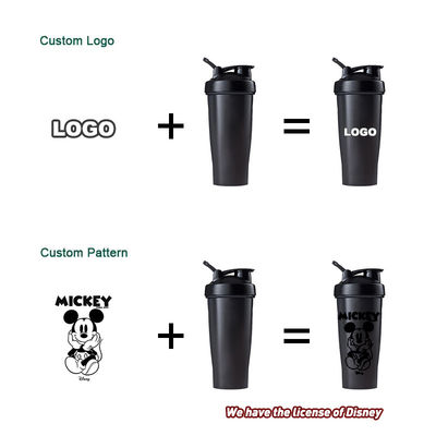 Bottle de shakes de proteína livre de BPA estilo de design contemporâneo para treino