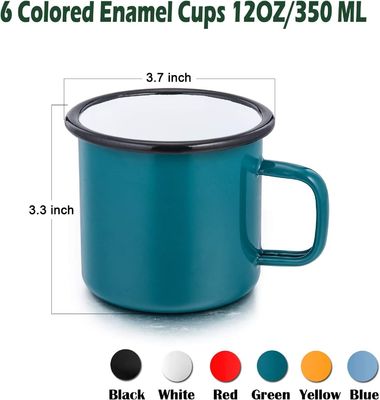 Logotipo personalizado Esmaltado Camping Taça de Café Europa Estilo de Design com acessórios HANDGRIP