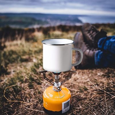 Logotipo personalizado Esmaltado Camping Taça de Café Europa Estilo de Design com acessórios HANDGRIP