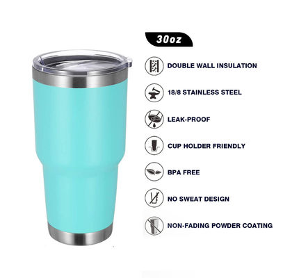 10*19.5CM Logotipo personalizado de aço inoxidável de parede dupla caneca de viagem de café com palha e tampa