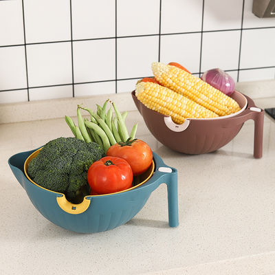 Reciclagem versátil 2 em 1 Setes de vasilha de plástico para frutas e legumes