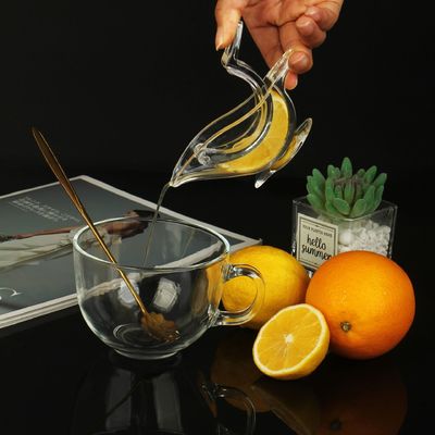 Exprimidor de frutas transparente portátil Exprimidor manual acrílico de fatias de limão para frutas cítricas