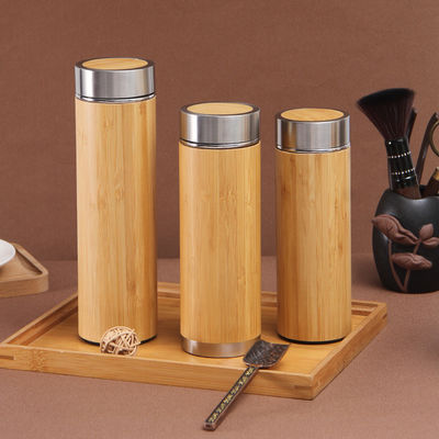 Adultos Eco-friendly Bambú de parede dupla Tubarão de aço inoxidável para chá e café