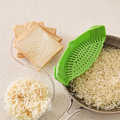 Clip On Filtração para Potes Pan se encaixa em todos os potes e tigelas Filtração de cozinha de silicone