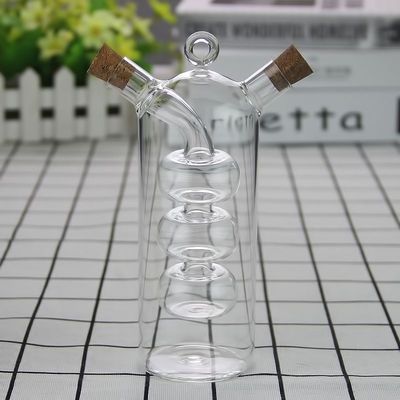 Comodidade vidro 2 em 1 separador de óleo salsa de água pote para cozinha 350ml 100ml Capacidade