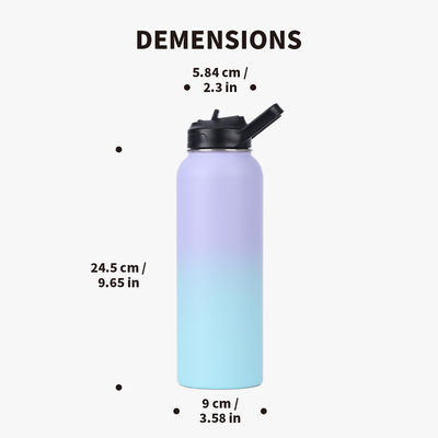 Performance de isolamento térmico Mantenha frio por 24 horas 32oz garrafa de água de aço inoxidável