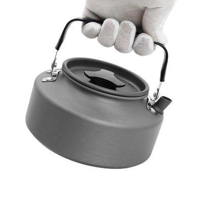 1.1L Caldeira de chá portátil para acampamento Caldeiras de água de liga de alumínio para caminhadas e acampamento