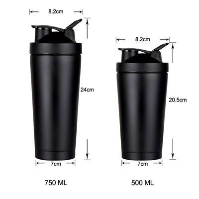 Logotipo personalizado aceitável 500g BPA Free Gym isolado shaker garrafa com design portátil