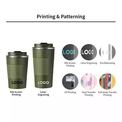 380ml Capacidade caneca de café de aço inoxidável para viagens de carro cores personalizadas aceitas