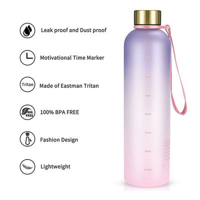 Bottle de água de motivação livre de BPA para esportes e atividades ao ar livre