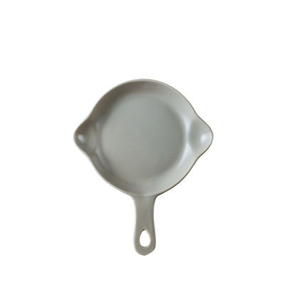 Os pratos de cozinha de cerâmica de estilo nórdico com um único cabo de 5 cm de tamanho e logotipo personalizado