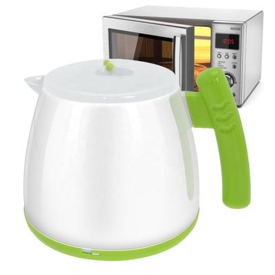 Forno de microondas livre de BPA Chaleira de chá de plástico Caldeira de água quente com logotipo personalizado