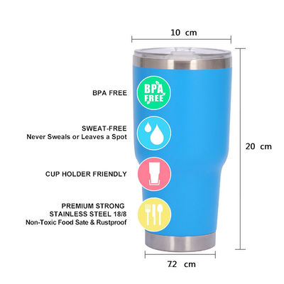 30oz de BPA GRATUITO Tubarão de aço inoxidável com tampa e logotipo do cliente