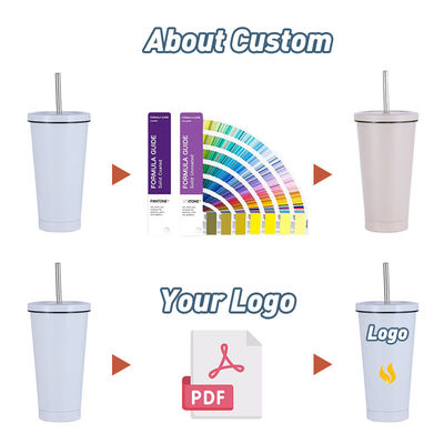 16oz 24oz Custom DIY Taça de Café Viagem Taça de Água Dupla parede Tubler de aço inoxidável