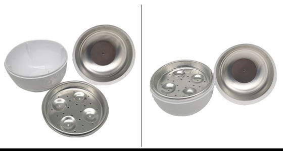 Caldeira de vapor de ovos de microondas de plástico PP livre de BPA compacta e versátil para ovos de bipe