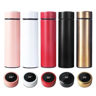 Flasco de vácuo digital inteligente com visor de temperatura LED garrafa de água personalizada