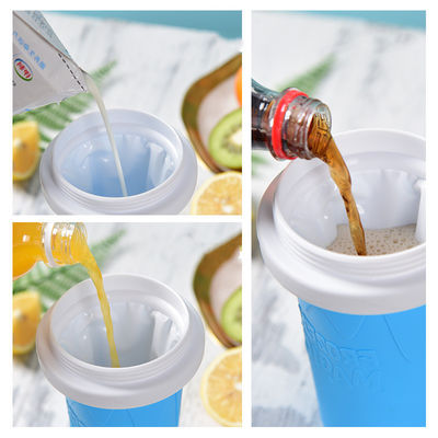10.5*6*21cm Slushy Maker Cup Food Grade Silicone Pinch Slush Cup Banheiros de sorvete Tipo