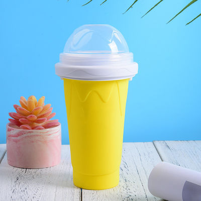 10.5*6*21cm Slushy Maker Cup Food Grade Silicone Pinch Slush Cup Banheiros de sorvete Tipo