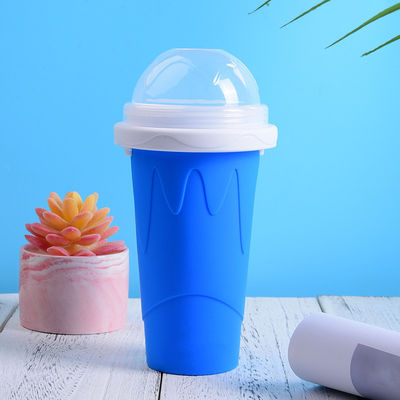 10.5*6*21cm Slushy Maker Cup Food Grade Silicone Pinch Slush Cup Banheiros de sorvete Tipo