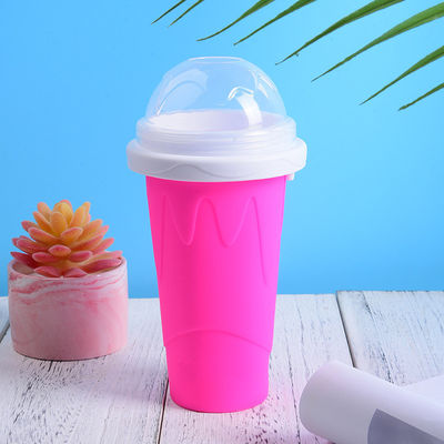 10.5*6*21cm Slushy Maker Cup Food Grade Silicone Pinch Slush Cup Banheiros de sorvete Tipo