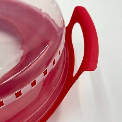Capa de alimentos de isolamento de plástico de estilo simples com bandeja livre de BPA e pronta para aquecimento por microondas