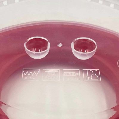 Capa de alimentos de isolamento de plástico de estilo simples com bandeja livre de BPA e pronta para aquecimento por microondas