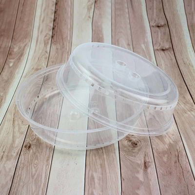 Capa de alimentos de isolamento de plástico de estilo simples com bandeja livre de BPA e pronta para aquecimento por microondas