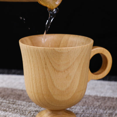 Taça de café japonesa de madeira criativa para uso doméstico