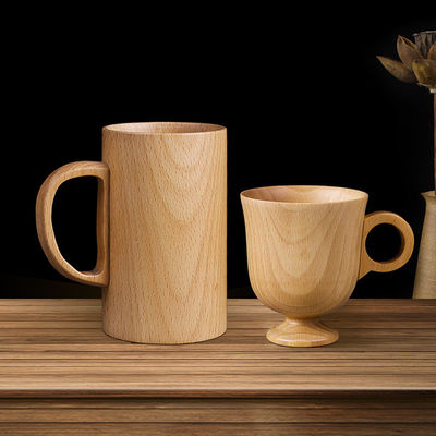 Taça de café japonesa de madeira criativa para uso doméstico