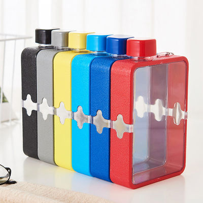 380 ml BPA Free Square Sport Water Bottle com logotipo personalizado e design minimalista