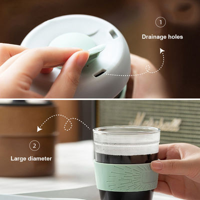 1 peça logotipo personalizado borosilicato isolante de xícara de café para garrafa de água