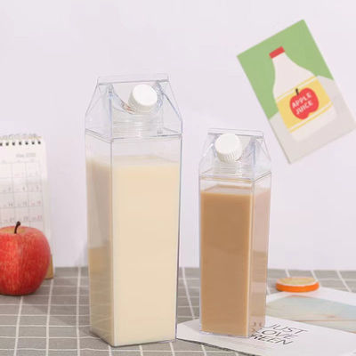16oz 32oz Eco-friendly garrafa de água para crianças Leite claro Cartão de design personalizado Logotipo em estoque
