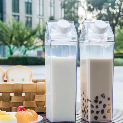16oz 32oz Eco-friendly garrafa de água para crianças Leite claro Cartão de design personalizado Logotipo em estoque
