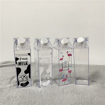 16oz 32oz Eco-friendly garrafa de água para crianças Leite claro Cartão de design personalizado Logotipo em estoque