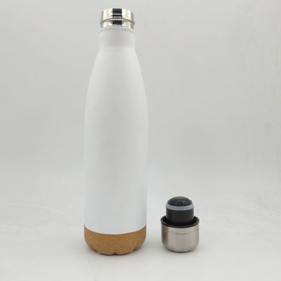 500 ml de cortiça de fundo em forma de cola selo de vácuo isolado frasco de aço inoxidável garrafa de água