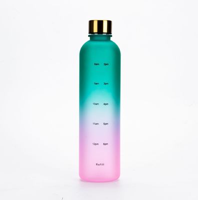 32oz Tritan BPA jarra de água livre com tampa e Time Marker palha para fitness ginástica esportes