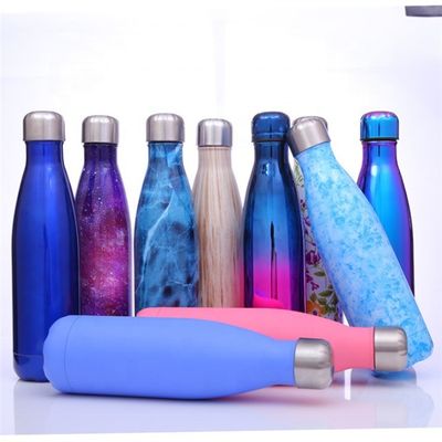 500ml Cola Forma de aço inoxidável de parede dupla garrafa de água de vácuo para desenhos personalizados