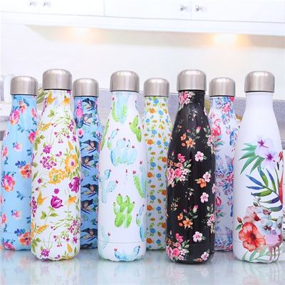 Isolamento térmico 500 ml de aço inoxidável de parede dupla garrafa de água de vácuo Cola forma Sublimação garrafa desportiva