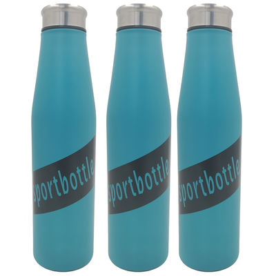 Garrafa de água de 750 ml de aço inoxidável clássica para adultos com design ecológico