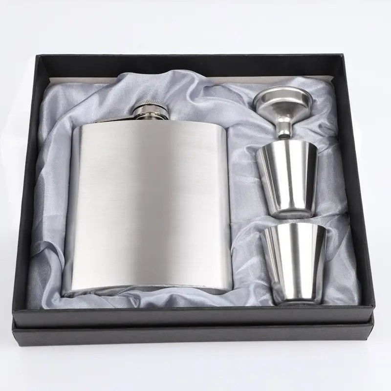 Flasca de coxa de aço inoxidável 304 para álcool preto mate Capacidade 1oz 2oz 3oz 4oz 5oz