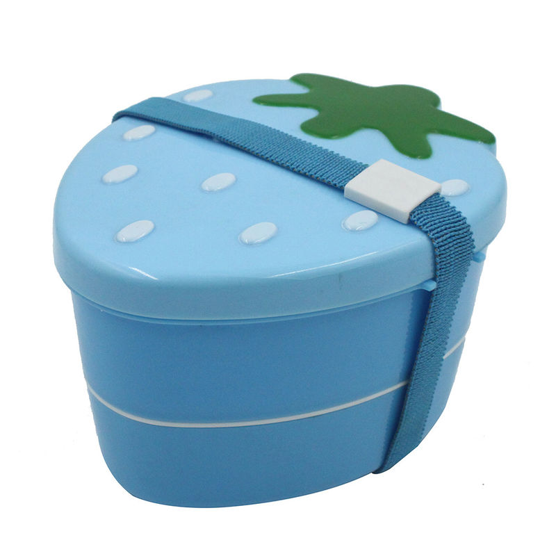 Recipiente de alimentos em forma de morango para crianças 15x12x8.7cm Embalagem de caixa de almoço à prova de vazamento personalizada