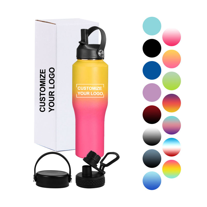 Melhore o teu equipamento de acampamento com esta garrafa de água de aço inoxidável de 32 oz e tampa do cachimbo