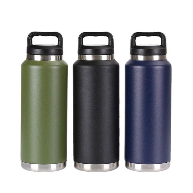 Flasca de água de aço inoxidável de 26 oz grande capacidade de 36 oz parede dupla portavel de 18 oz frascos