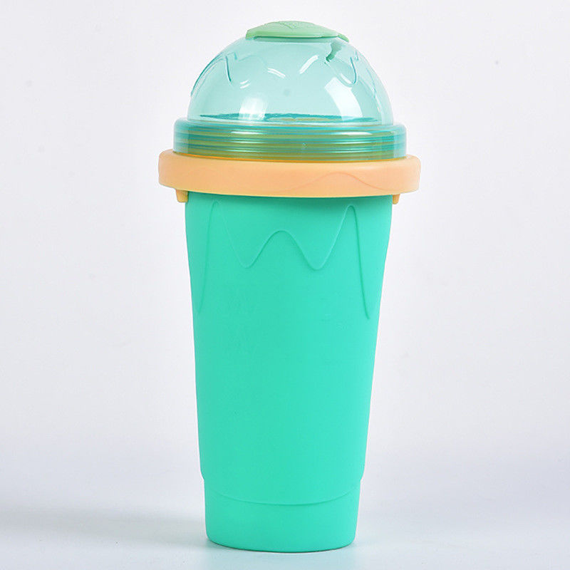 10.5*6*21cm Slushy Maker Cup Food Grade Silicone Pinch Slush Cup Banheiros de sorvete Tipo