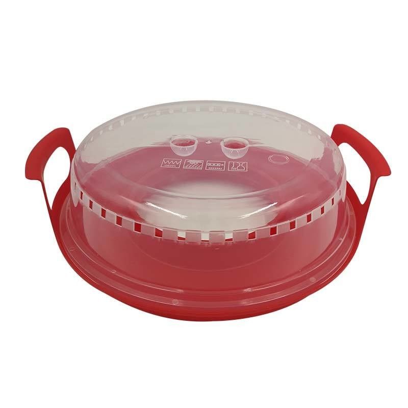 Capa de alimentos de isolamento de plástico de estilo simples com bandeja livre de BPA e pronta para aquecimento por microondas