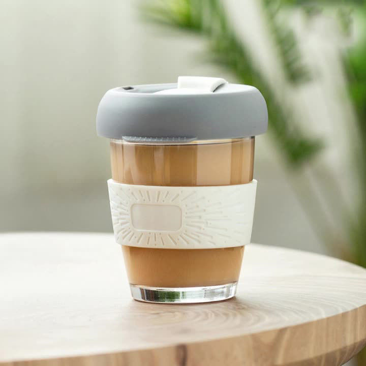 1 peça logotipo personalizado borosilicato isolante de xícara de café para garrafa de água