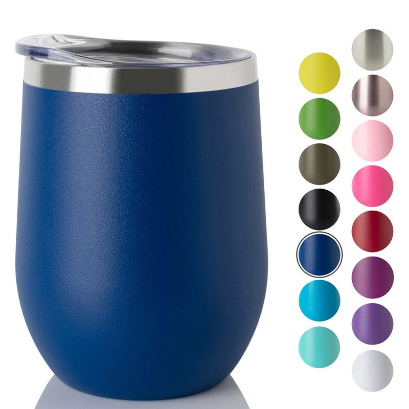 SUMSUN 12 oz Dupla parede de aço inoxidável de vácuo isolado Copo de café de vinho Tumbler Natal bebê
