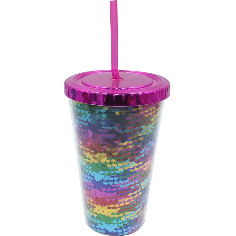 Logotipo personalizado Glitter Tumbler com palha e tampa para fluxo de água com revestimento anticorrosivo